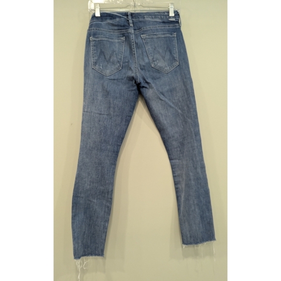 MOTHER Looker Ankle Fray Jeans In Double Time Size 26 - Picture 3 of 8
